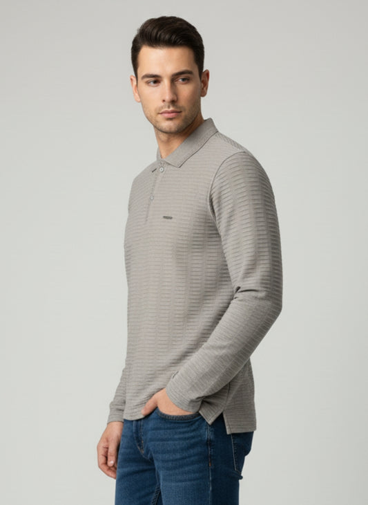 Parcel Yard Mens Full Sleeve Polo Sweatshirt