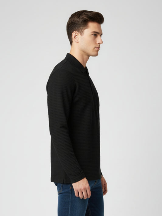 Parcel Yard Mens Full Sleeve Polo Sweatshirt
