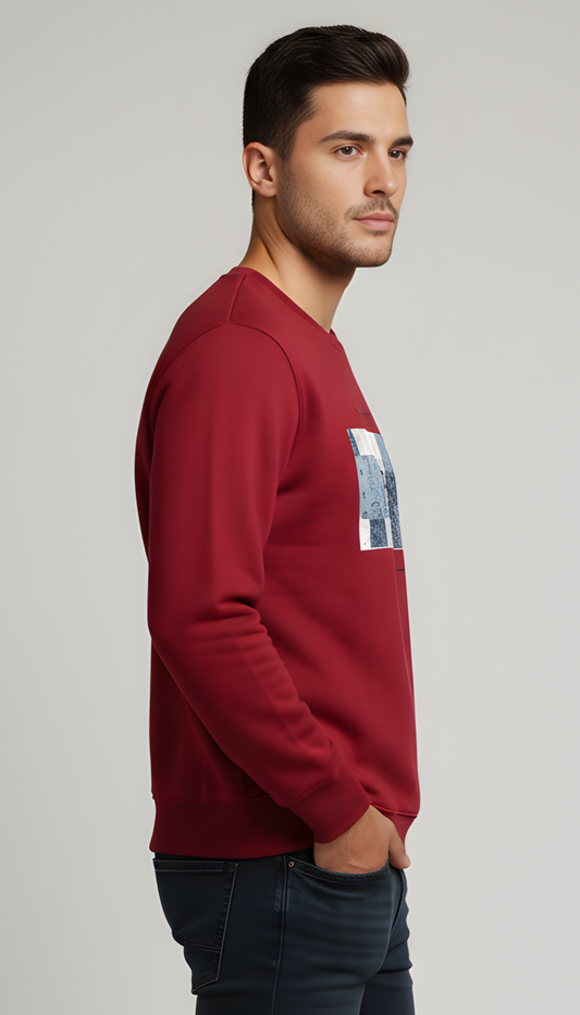 Parcel Yard Men's Full Sleeve Cotton Blend Sweatshirt For Men