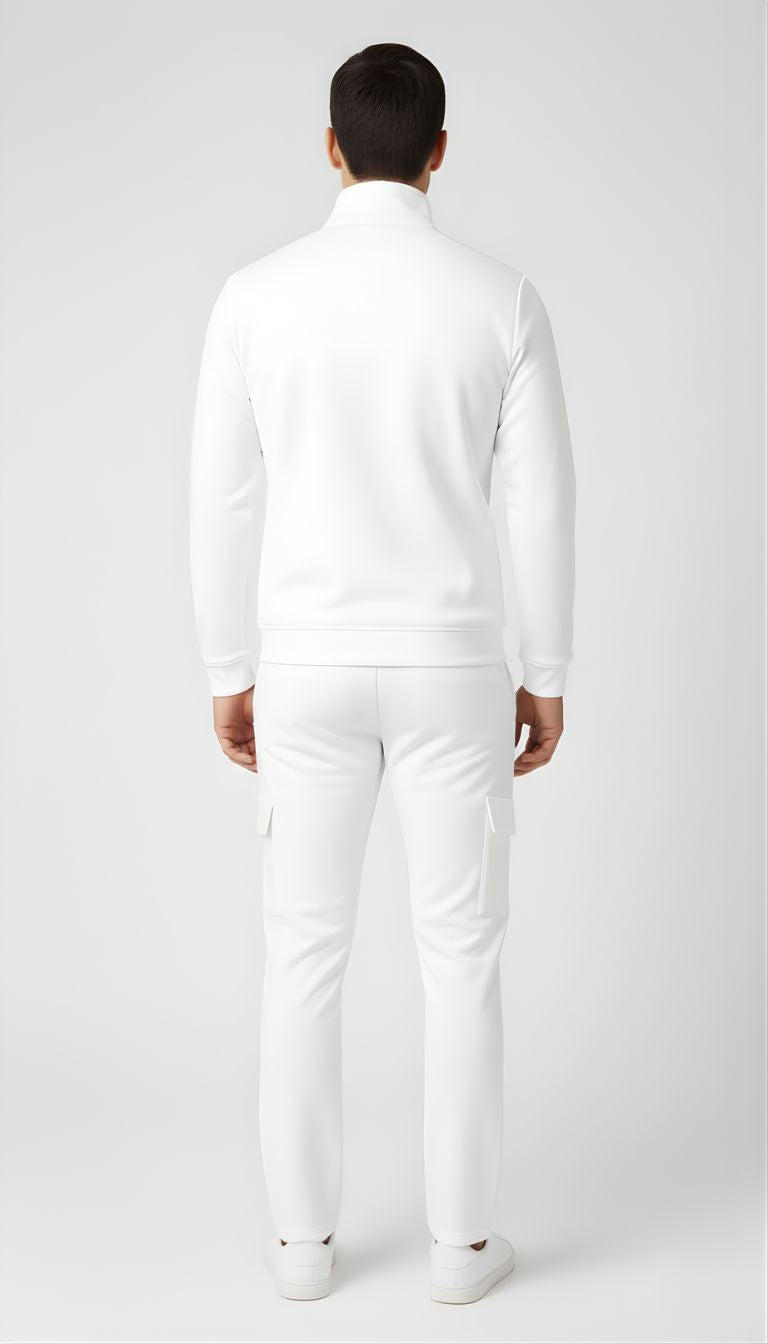 ✨ PARCEL YARD Tracksuit – Full Sleeve Mock Collar Set Cotton Blend TrackSuit For Men