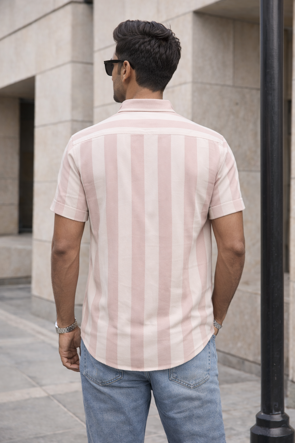 Men's Onion Self Design Shirt With Collar