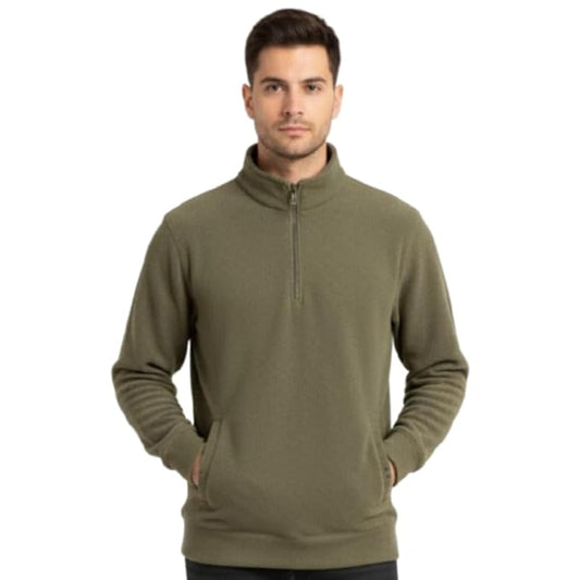 Parcel Yard Men Stylish Cotton Fleece Sweatshirt for Men | Warm Gym, Travel & Casual Hoodie | Comfortable Winter Wear| Winter Sweater for Man | Pullover Sweater