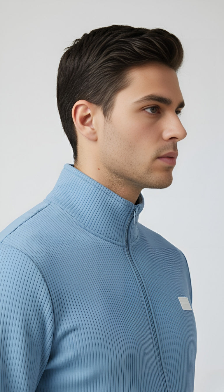 ✨ PARCEL YARD Tracksuit – Full Sleeve Mock Collar Set Cotton Blend TrackSuit For Men