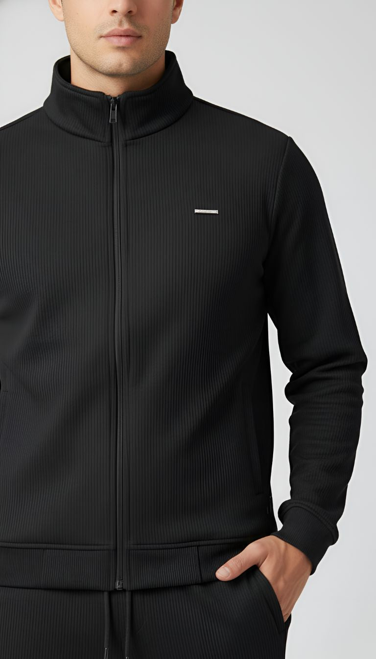 ✨ PARCEL YARD Tracksuit – Full Sleeve Mock Collar Set Cotton Blend TrackSuit For Men