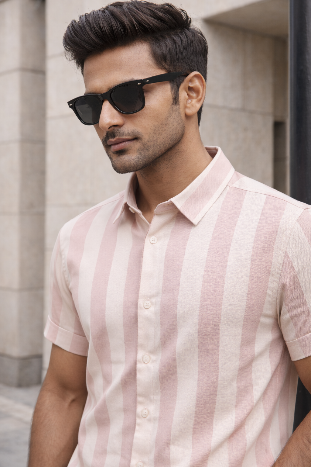 Men's Onion Self Design Shirt With Collar