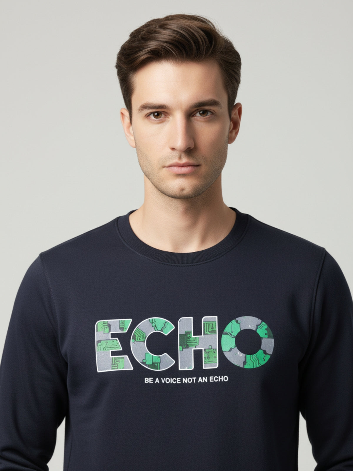 Parcel Yard Men's Full Sleeve Cotton Blend Sweatshirt For Men