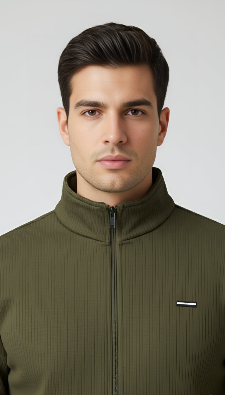 ✨ PARCEL YARD Tracksuit – Full Sleeve Mock Collar Set Cotton Blend TrackSuit For Men