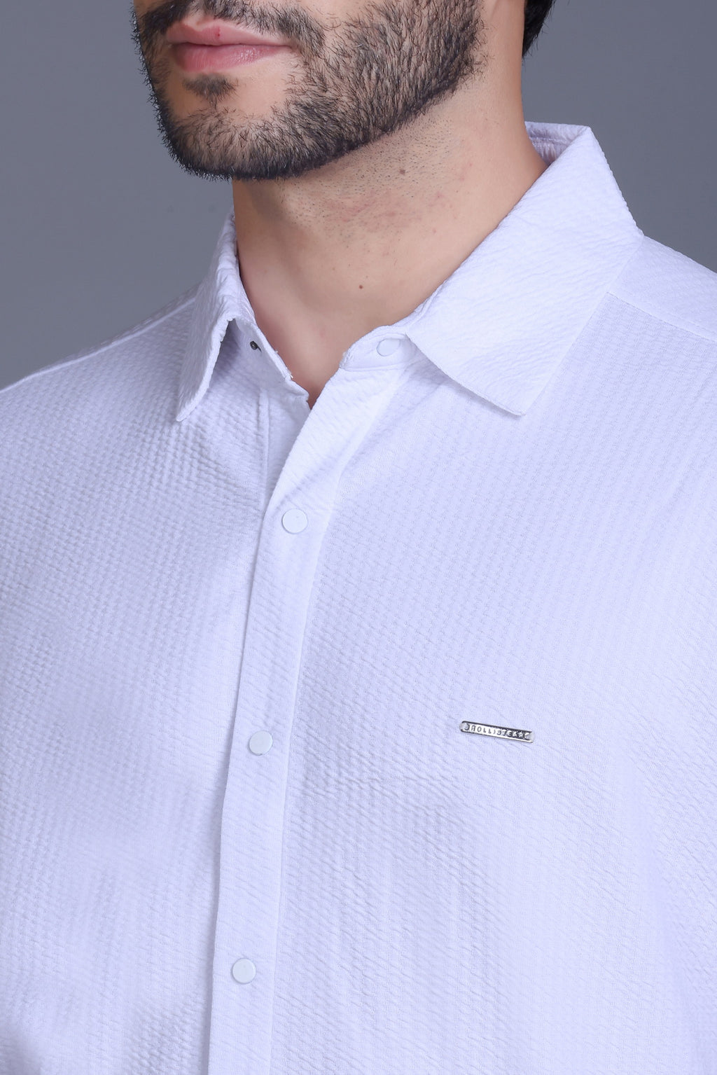 Men Cotton Shirt White