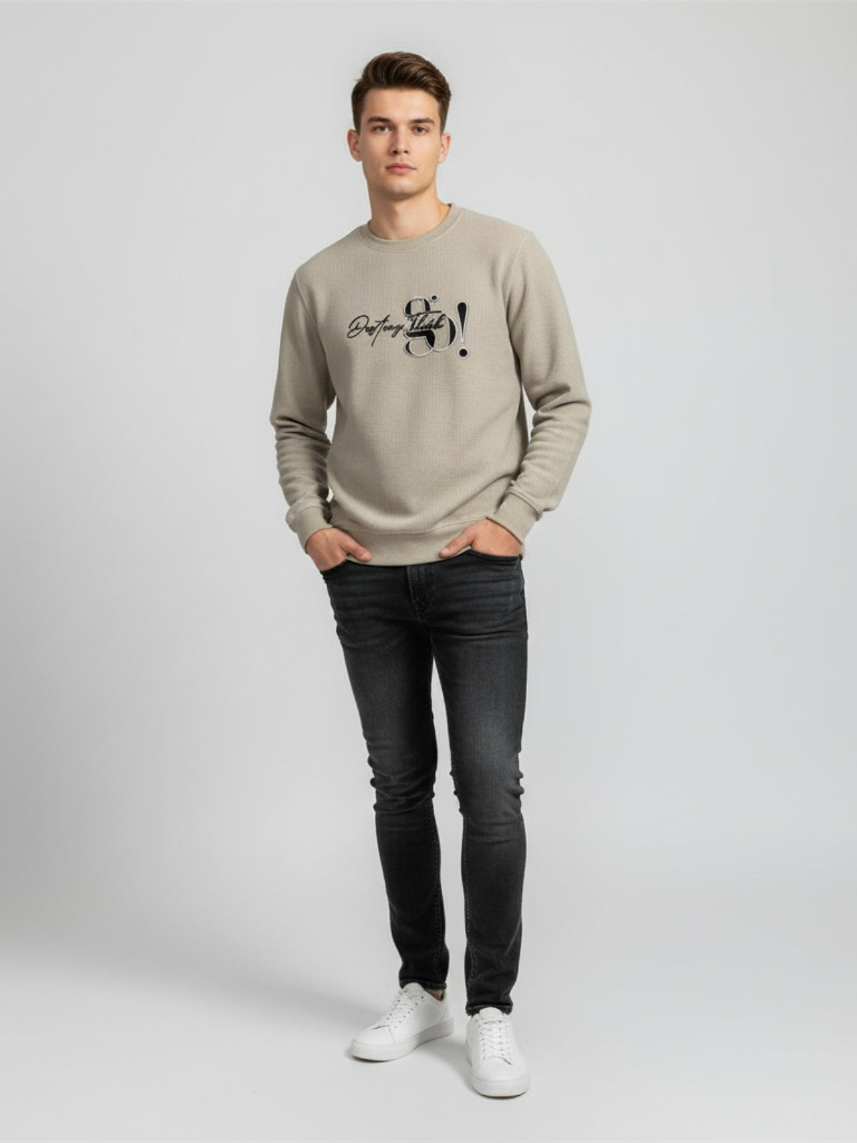 Parcel Yard Men's Full Sleeve Cotton Blend Sweatshirt For Men