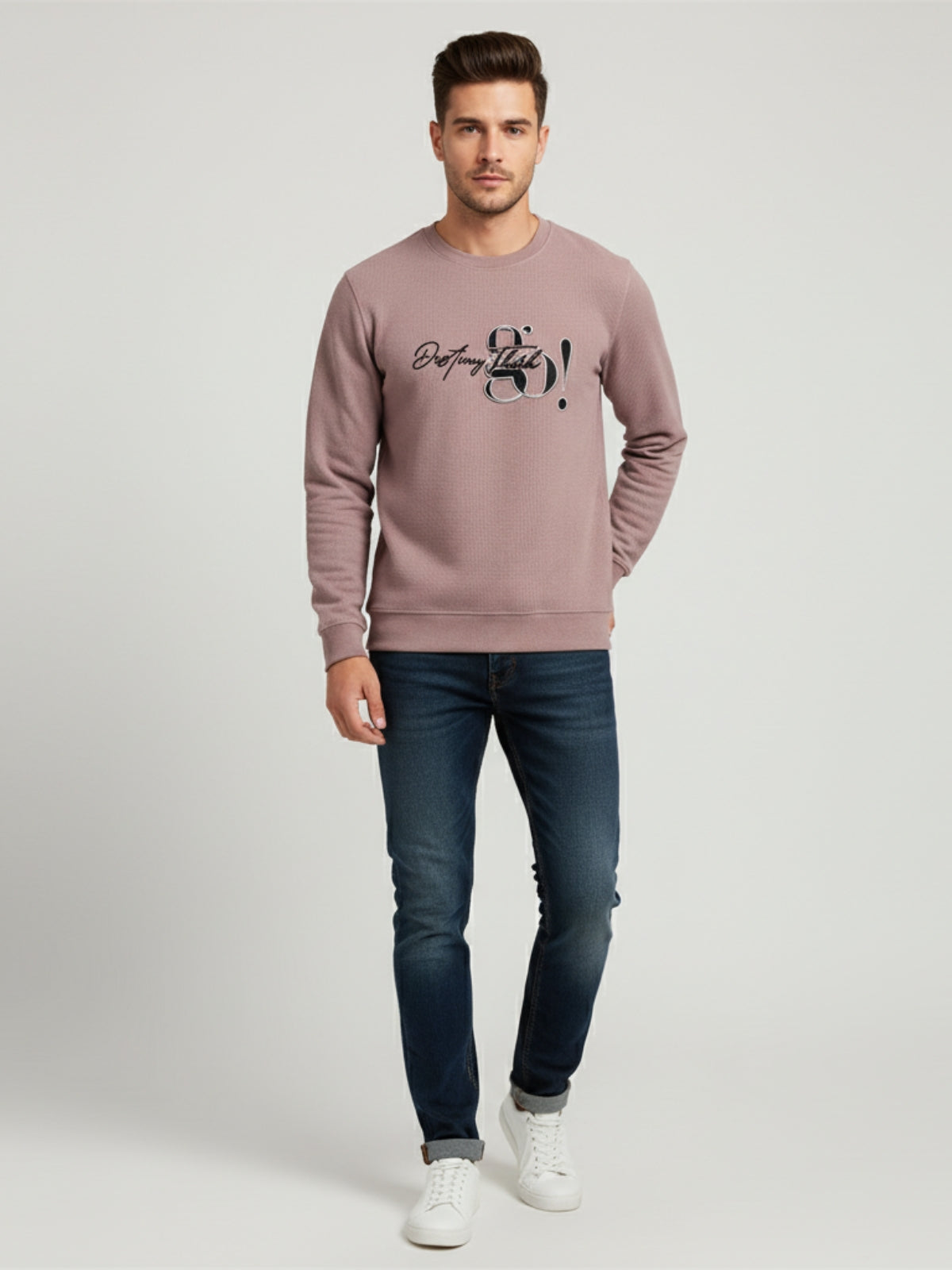 Parcel Yard Men's Full Sleeve Cotton Blend Sweatshirt For Men