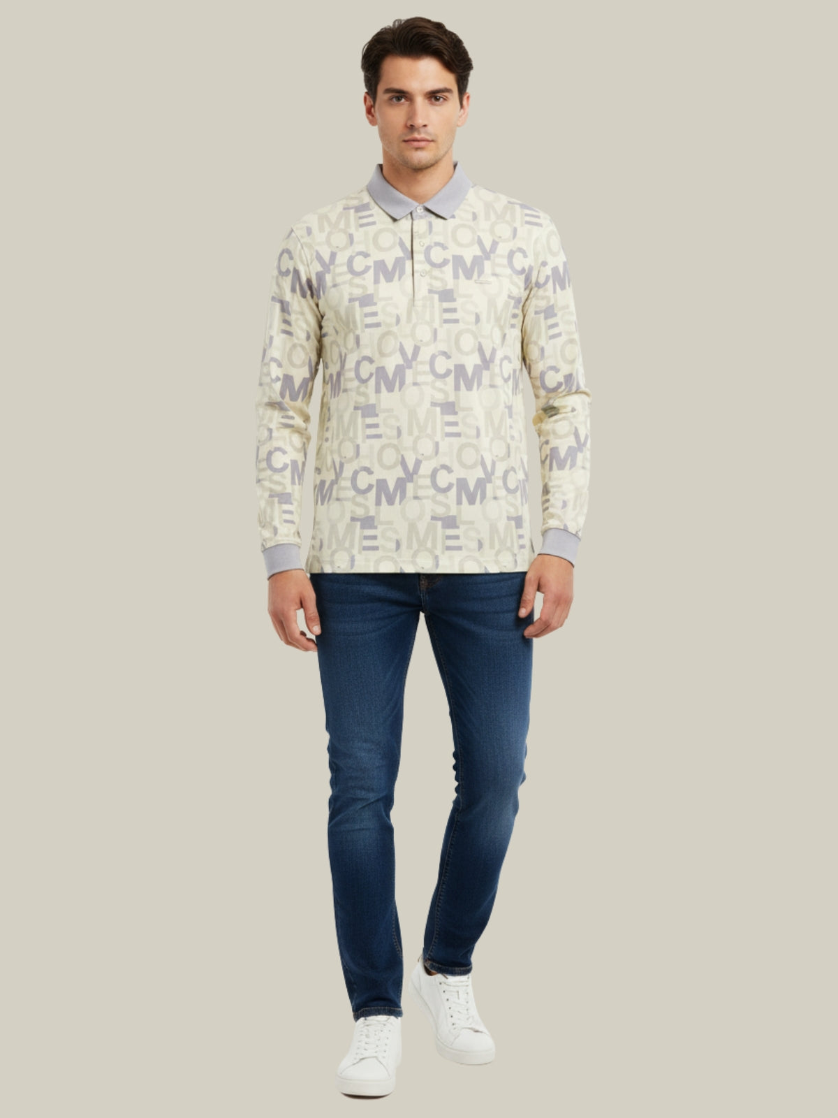 Parcel Yard Mens Full Sleeve Polo Sweatshirt