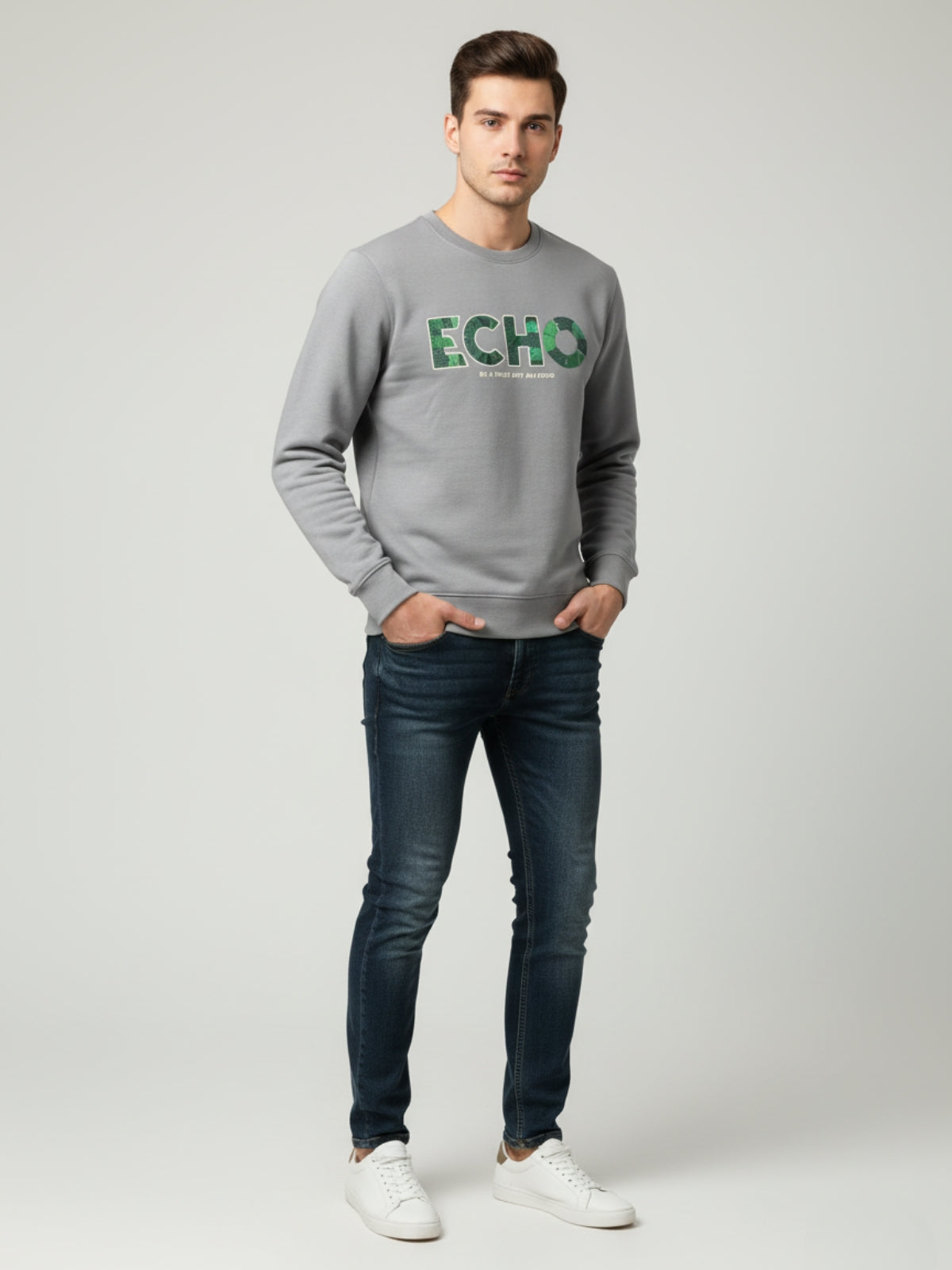 Parcel Yard Men's Full Sleeve Cotton Blend Sweatshirt For Men