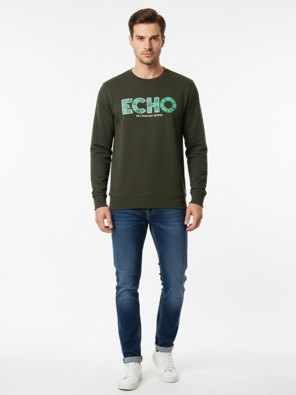 Parcel Yard Men's Full Sleeve Cotton Blend Sweatshirt For Men