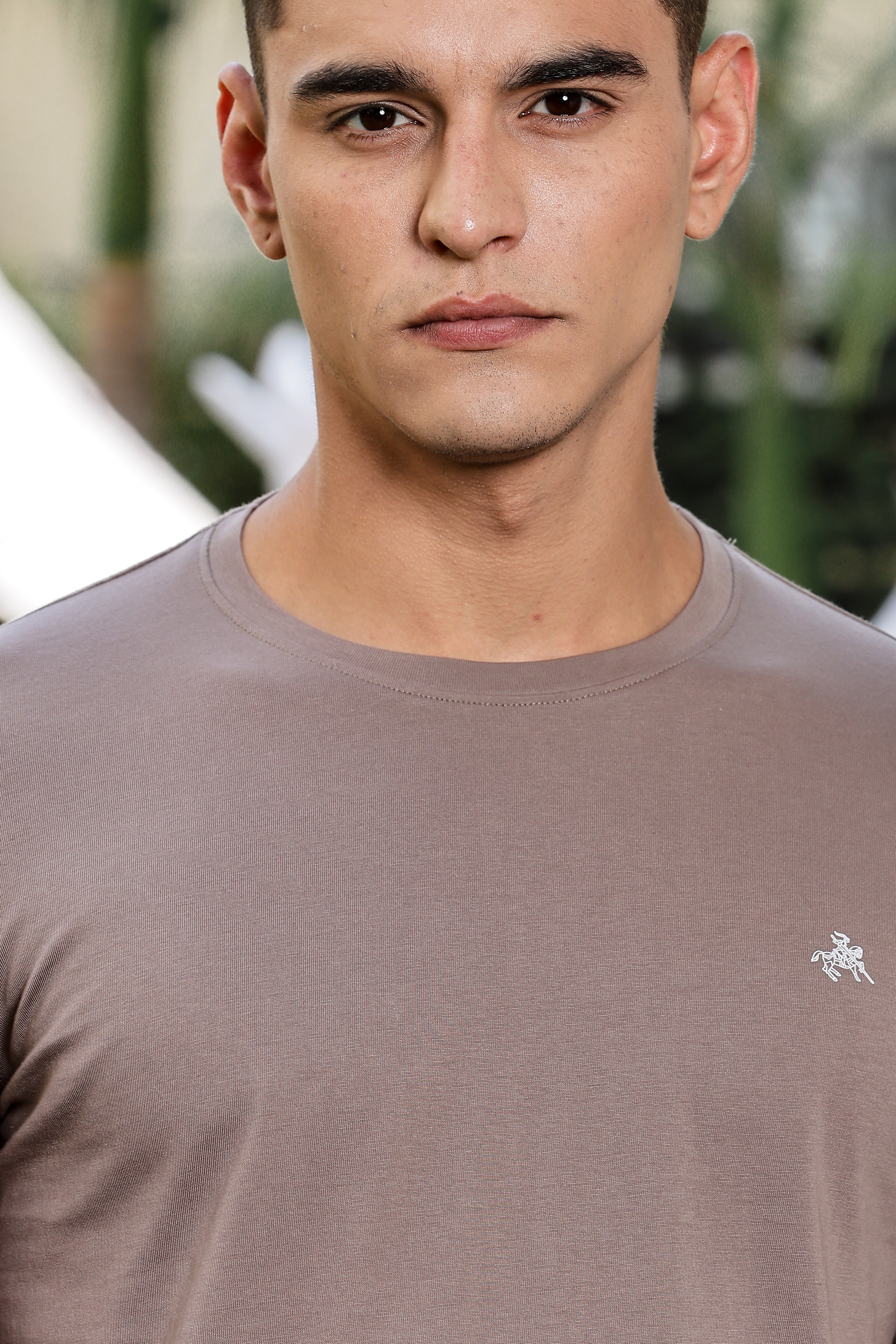 Men's Mouse Solid Round Neck T-Shirt