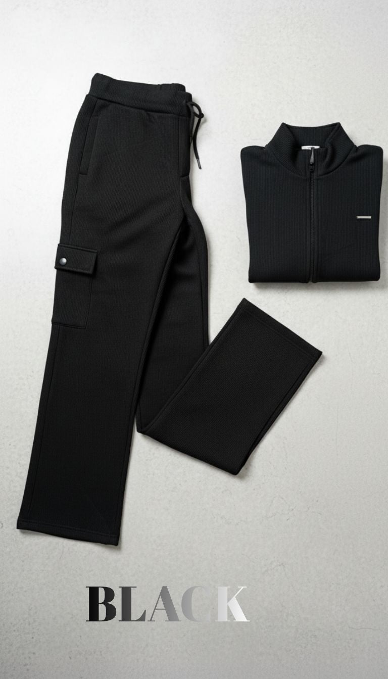 ✨ PARCEL YARD Tracksuit – Full Sleeve Mock Collar Set Cotton Blend TrackSuit For Men