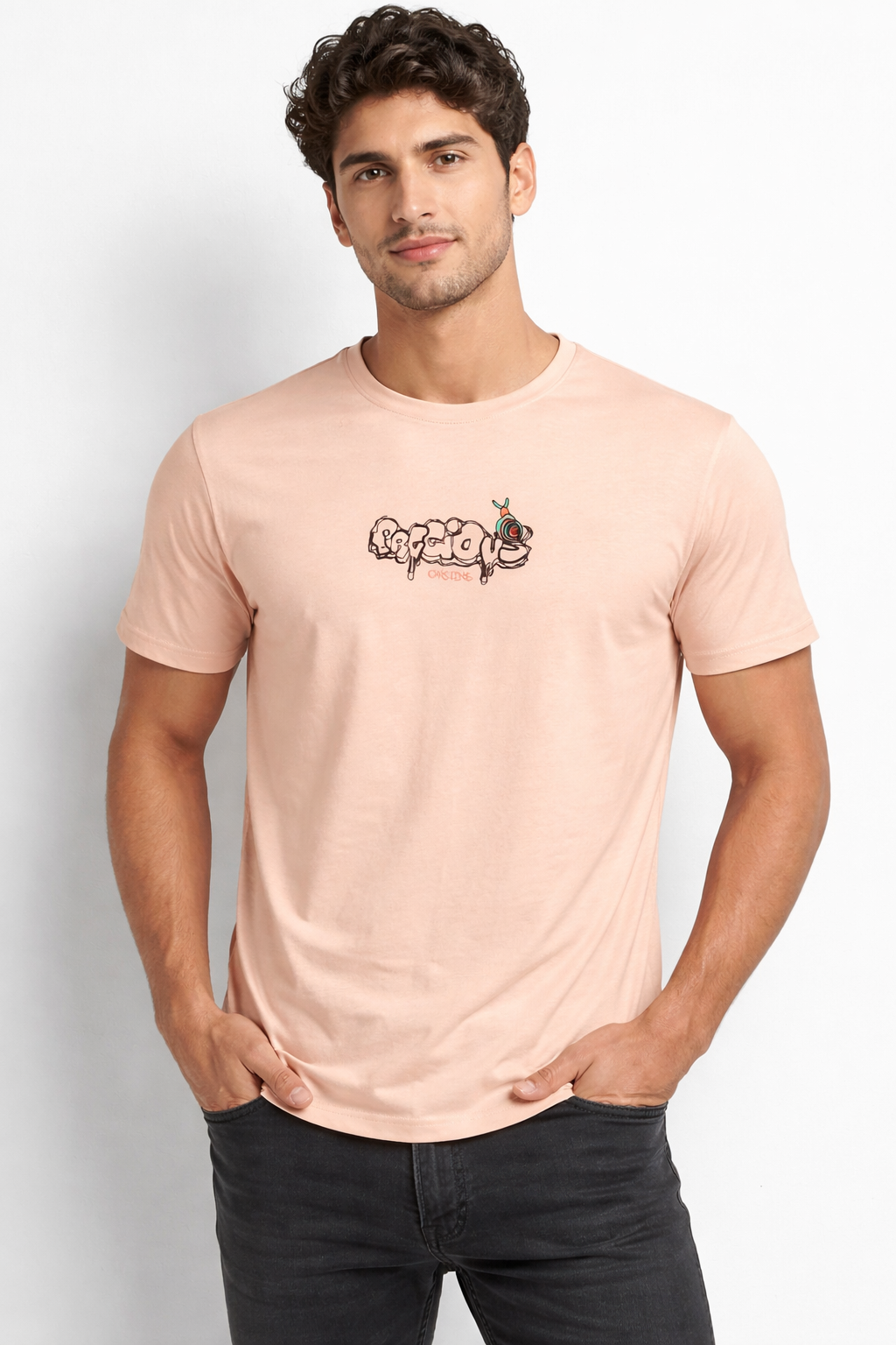 Men's Cotton Rich Round Neck Printed Tshirt | Pull Over Tshirts | Half Sleeves