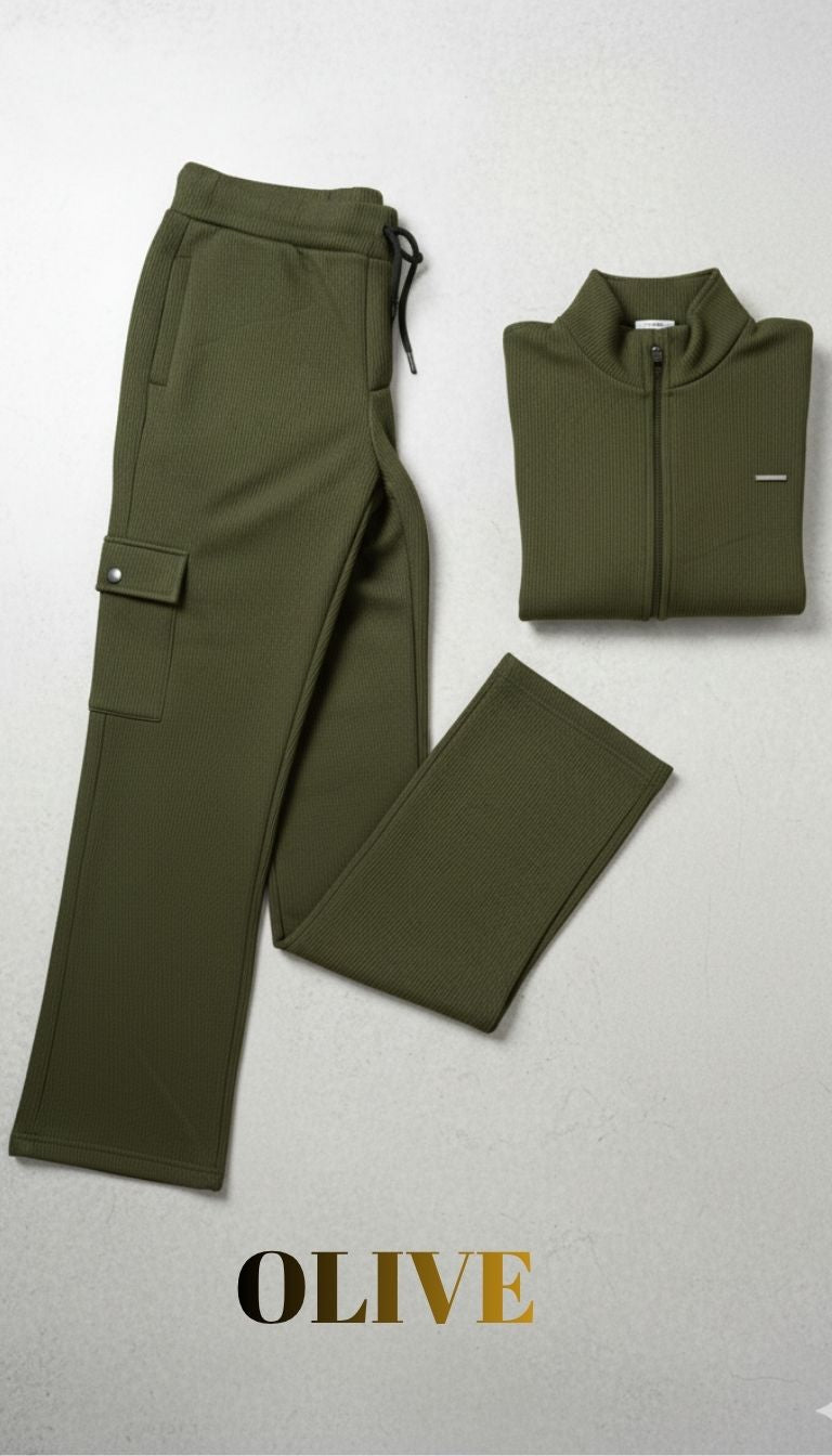 ✨ PARCEL YARD Tracksuit – Full Sleeve Mock Collar Set Cotton Blend TrackSuit For Men