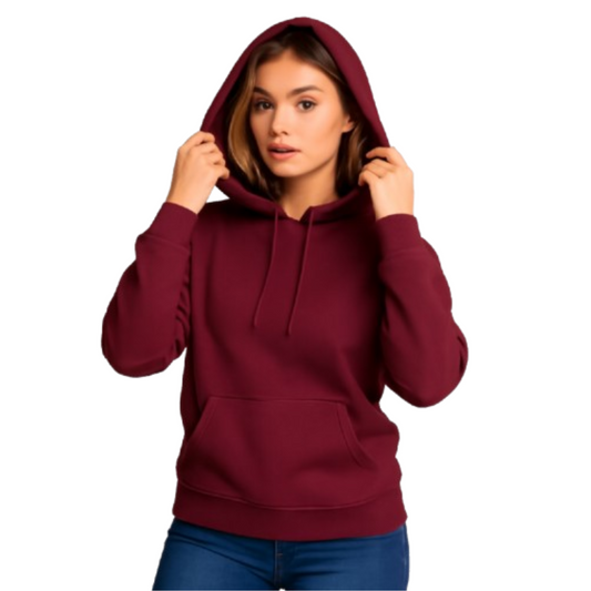 Parcel Yard Womens Fleece Hoodies Soft Midweight Casual Hooded Sweatshirt Winter Pullover Tops Kangaroo Pocket Casual Comfy Tops Trendy Fall Outfits