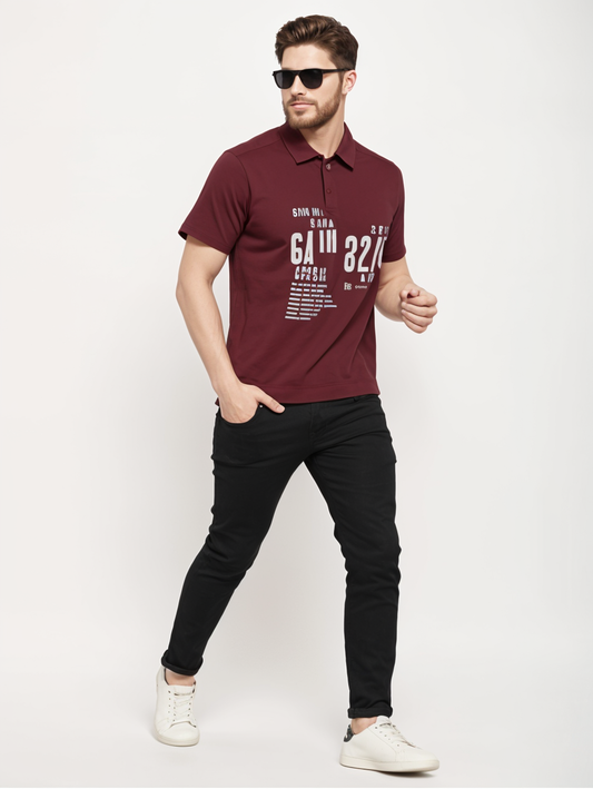 Parcel Yard Tshirt for Men | Printed T Shirt for Men | 100% Cotton Regular Fit T-Shirt Pack of 1