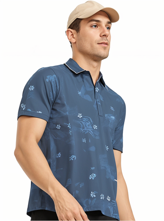 Parcel Yard Men's Premium Printed Polo T-Shirt's |Feather Touch Feel |Regular Fitÿ