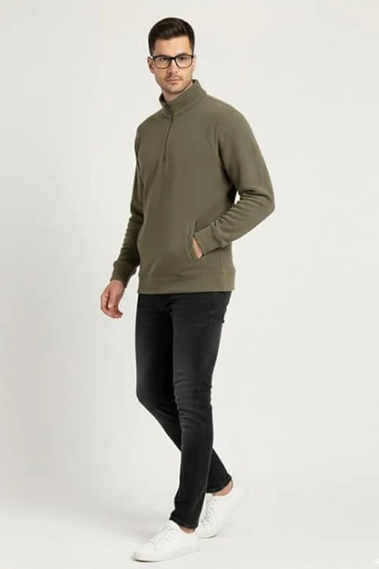 Parcel Yard Men Stylish Cotton Fleece Sweatshirt for Men | Warm Gym, Travel & Casual Hoodie | Comfortable Winter Wear| Winter Sweater for Man | Pullover Sweater